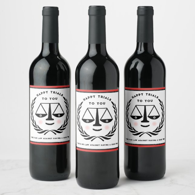 Étiquette Pour Bouteilles De Vin Avocat au procès (Bouteilles)
