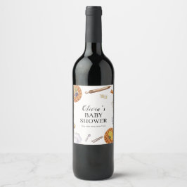 Étiquette Pour Bouteilles De Vin Baby shower à tarte rustique