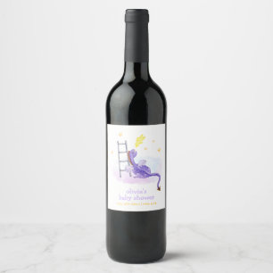 Étiquette Pour Bouteilles De Vin Baby shower d'étoiles Dragon Dreamy