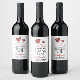 Étiquette Pour Bouteilles De Vin  Baby Shower Lady bug