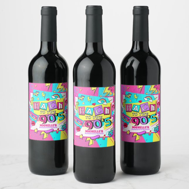 Étiquette Pour Bouteilles De Vin Bach aux années 90 (Bouteilles)