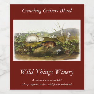 Étiquette Pour Bouteilles De Vin Baie d'Hudson (Collared Ungava) Lemming par Audubo