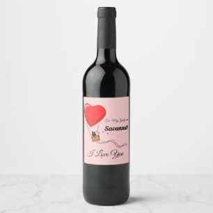 Étiquette Pour Bouteilles De Vin Ballon à air chaud