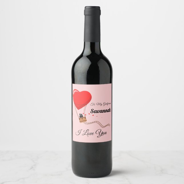Étiquette Pour Bouteilles De Vin Ballon à air chaud (Devant)