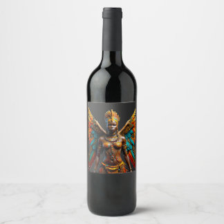 Étiquette Pour Bouteilles De Vin Bantu Marafiki imaginaire Fée africaine