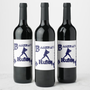 Étiquette Pour Bouteilles De Vin Baseball