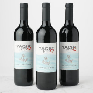 Étiquette Pour Bouteilles De Vin Bateau bateau bateau bateau croisière fête d'anniv