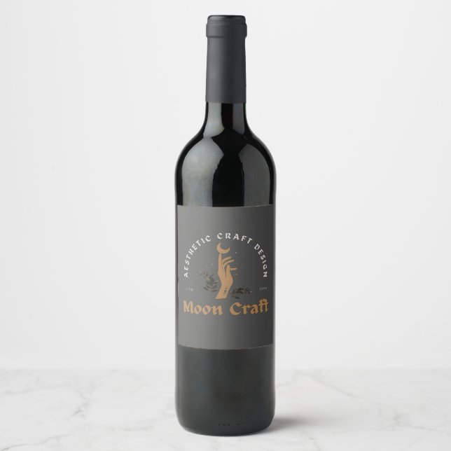 Étiquette Pour Bouteilles De Vin Bateau Lune (Devant)