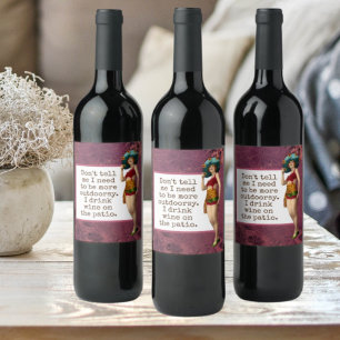 Étiquette Pour Bouteilles De Vin Beauté vintage Boire Vin Drôle