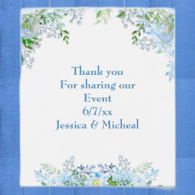 Belle fleur bleue merci