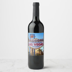 Étiquette Pour Bouteilles De Vin Bienvenue à Las Vegas