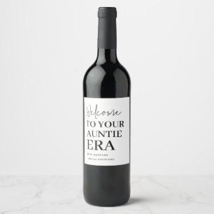 Étiquette Pour Bouteilles De Vin Bienvenue Grossesse bébé faire-part à tante
