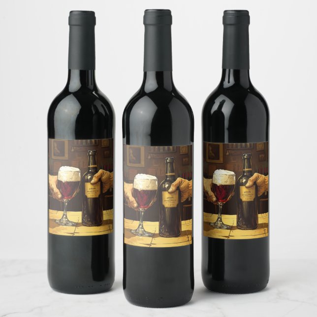 Étiquette Pour Bouteilles De Vin Bière contre vin (Bouteilles)