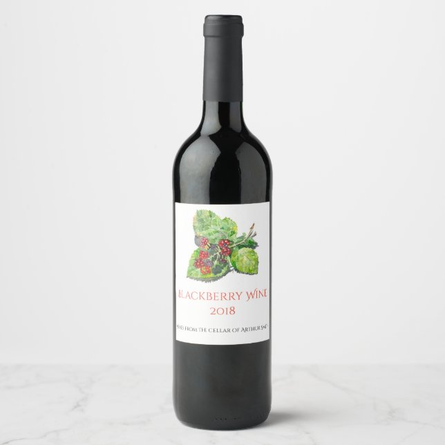Étiquette Pour Bouteilles De Vin BlackBerry (Devant)