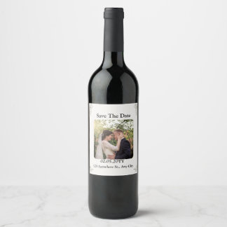 Étiquette Pour Bouteilles De Vin Blanc Élégant Enregistrer le étiquette de vin Date