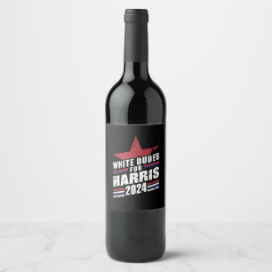 Étiquette Pour Bouteilles De Vin Blancs pour Kamala Harris 2024