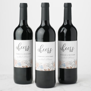 Étiquette Pour Bouteilles De Vin Boho Beach Coral Reef Mariage
