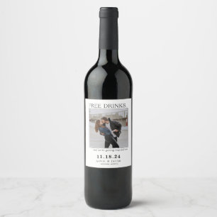 Étiquette Pour Bouteilles De Vin Boissons gratuites Enregistrer la date