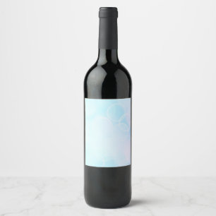 Étiquette Pour Bouteilles De Vin Bokeh bébé - Bleu