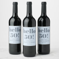 Bold Bright Moderne Rétro Douce Bleu 50e Anniversa