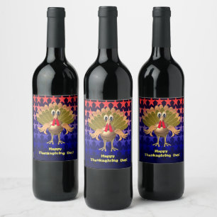 Étiquette Pour Bouteilles De Vin Bon thanksgiving Turquie,Personnalisé