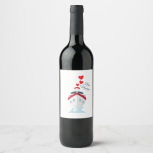 Étiquette Pour Bouteilles De Vin Bon Voyage
