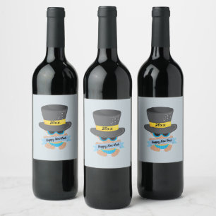 Étiquette Pour Bouteilles De Vin Bonne année bébé Nouvel An personnalisé sur chapea