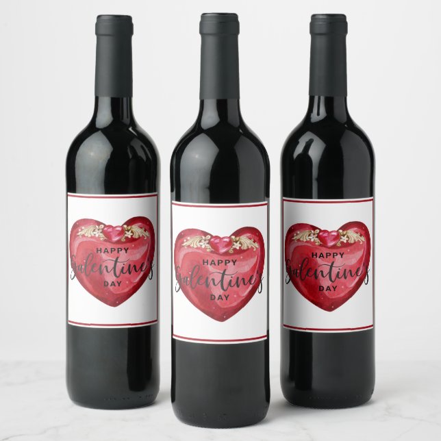 Étiquette Pour Bouteilles De Vin Bonne fête des Galentines (Bouteilles)