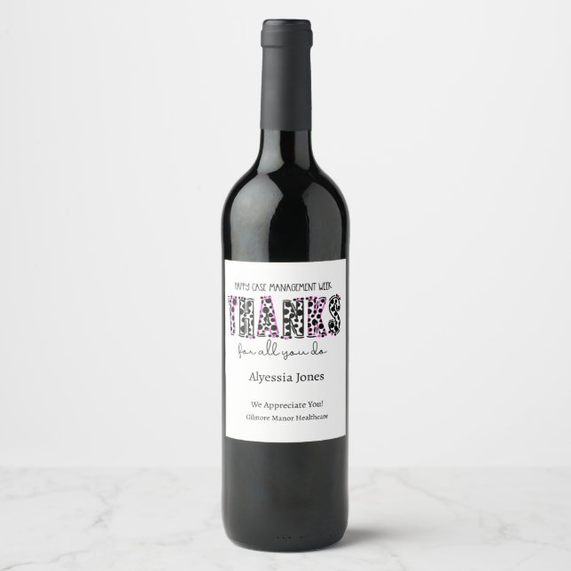 Étiquette Pour Bouteilles De Vin Bonne semaine de gestion des Coques (Devant)
