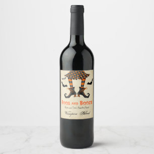 Étiquette Pour Bouteilles De Vin Boos et Booze sang vampire