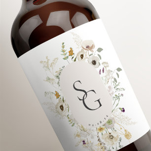 Étiquette Pour Bouteilles De Vin Botanique Étiquette de vin personnalisé