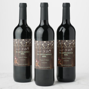 Étiquette Pour Bouteilles De Vin Botte Florale Burgundy Après J'AI FAIT BBQ
