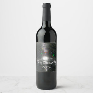 Étiquette Pour Bouteilles De Vin Boule Disco Shiny