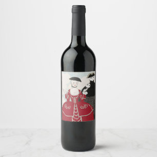 Étiquette Pour Bouteilles De Vin Boule masquée