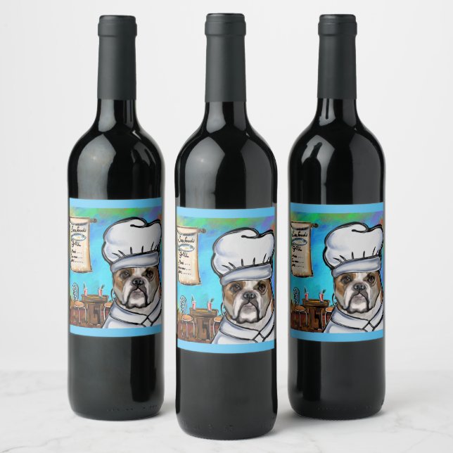 Étiquette Pour Bouteilles De Vin Bouledogue (Bouteilles)