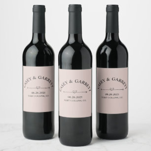 Étiquette Pour Bouteilles De Vin Bouteille à vin Mariage personnalisée, MARIAGE fAV