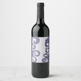 Étiquette Pour Bouteilles De Vin Bouteille de vin de Pâque Étiquette Partir de la m