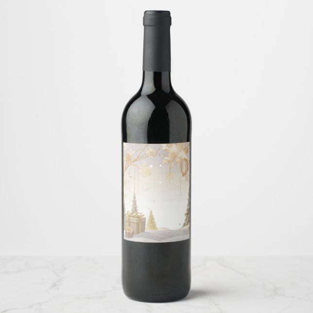 Étiquette Pour Bouteilles De Vin Bouteille de vin du Nouvel An (Devant)