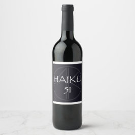 ÉTIQUETTE POUR BOUTEILLES DE VIN BOUTEILLE DE VIN HAIKU 51