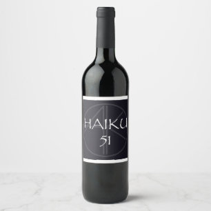 ÉTIQUETTE POUR BOUTEILLES DE VIN BOUTEILLE DE VIN HAIKU 51