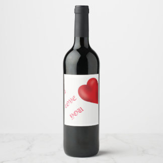 Étiquette Pour Bouteilles De Vin bouteille de vin [je t'aime]
