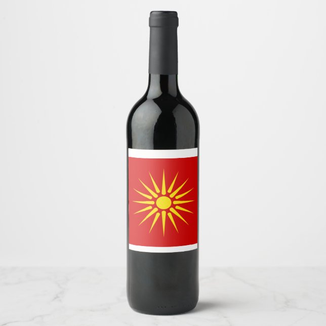 Étiquette Pour Bouteilles De Vin Bouteille de vin macédonienne (Devant)