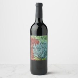 Étiquette Pour Bouteilles De Vin Bouteille de vin Pâques Étiquette Belles fleurs