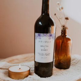 Étiquette Pour Bouteilles De Vin Bouteille de vin violet étiquette Modèle