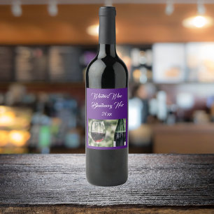 Étiquette Pour Bouteilles De Vin Bouteilles de vin pourpre profonde personnalisées