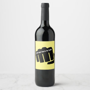 Étiquette Pour Bouteilles De Vin Boxing, je ne suis pas ici pour parler