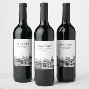 Étiquette Pour Bouteilles De Vin Bruxelles Mariage Belgique Personnalisé