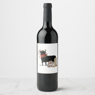Étiquette Pour Bouteilles De Vin Bull Rider