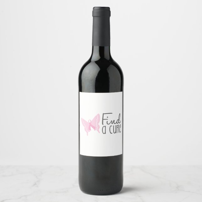 Étiquette Pour Bouteilles De Vin Butterfly Ribbion (Devant)
