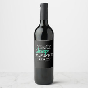 Étiquette Pour Bouteilles De Vin Cadeau Badminton
